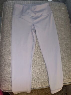 Reflex Gray Workout Leggings with Reflective Logo 22inch length